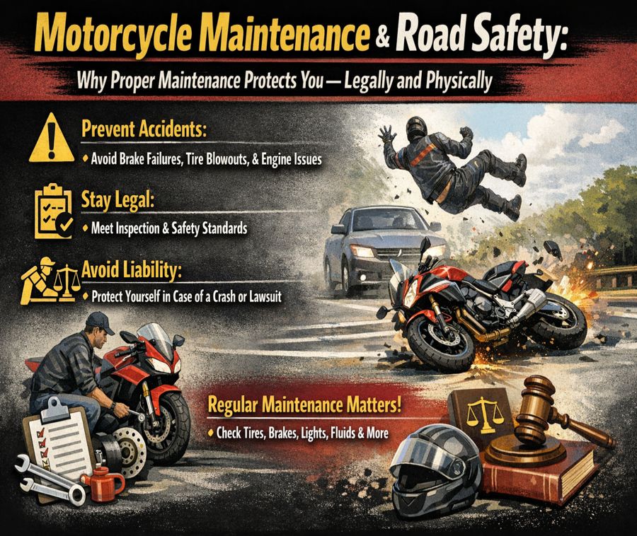 Motorcycle Maintenance Road Safety Why Proper Maintenance Protects You — Legally And Physically